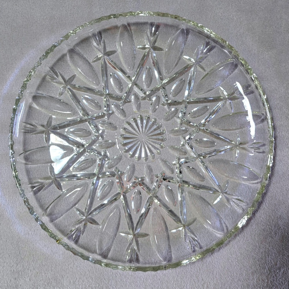 Anchor Hocking EAPC Early American Prescut 13.5 in Glass Serving Platter